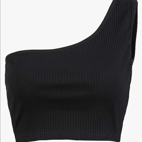 Women's Sleeveless Crop One Shoulder Strappy Top - Picture 6 of 6